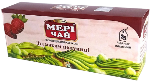 Мері Чай чорний зі смаком Полуниці 25 пак * 2 г 2-7 фото